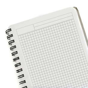 Anotador Eco Kraft A5 / 96 hs cuadriculadas de 80 gr. x 12 un..