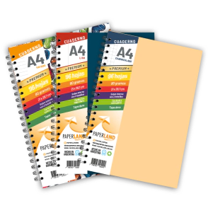 Cuaderno A4 / 96 hs surt (ray, cuad, lisas) 70 gr. / surtido x 12 u.