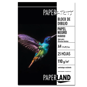 Blocks de dibujo > Papel Negro 110 gr. - Rugosos