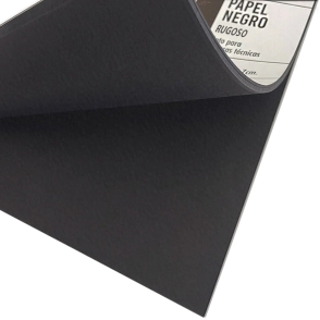 Block art papel negro 110 gr rugoso c/espiral x 25 hs. A4 x 6 un.