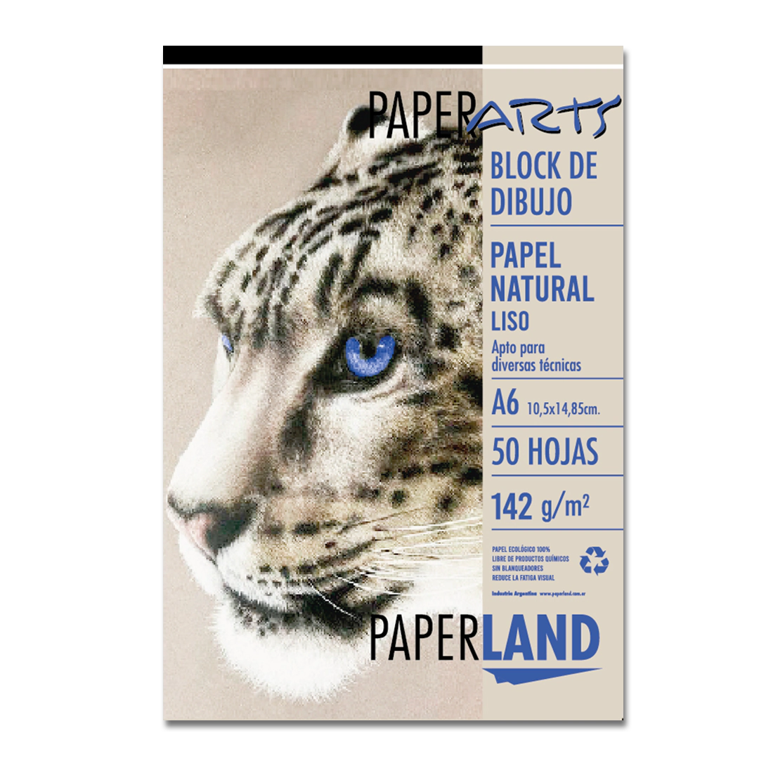 Block art papel natural 142 gr liso emblocado x 50 hs. A6 x 12 un.