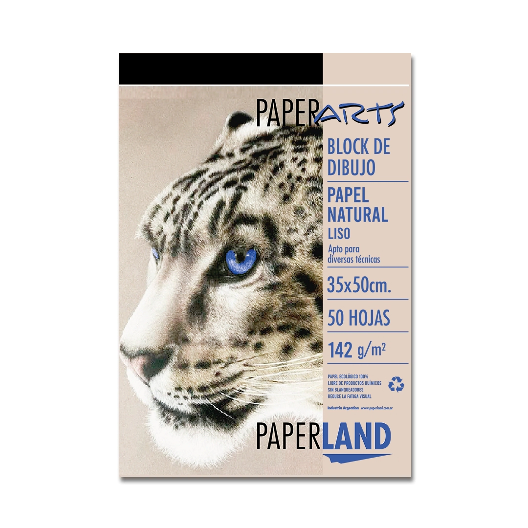 Block art papel natural 142 gr liso emblocado x 50 hs. 35x50 cm. x 6 un.