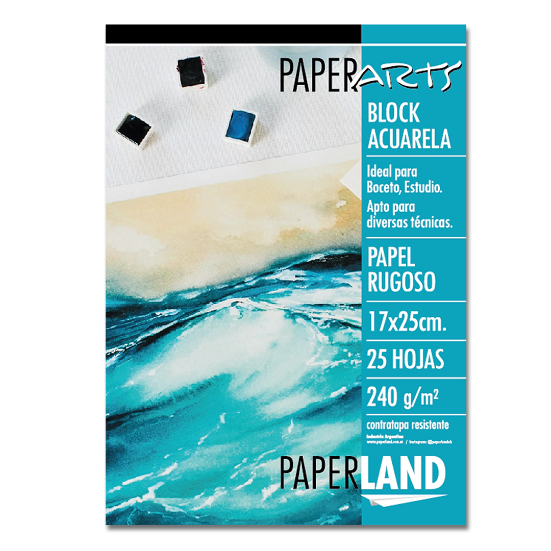 Block acuarela rugoso embloc 240gr x 25h 17x25cm. x 6un.