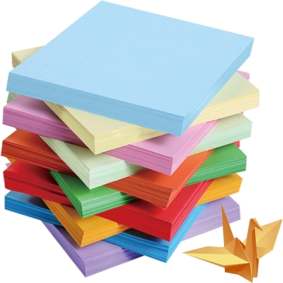 Papel p/ Origami 90 gr. 14,5x14,5 cm surtido x 24 hs - Bulto x 25 paq.