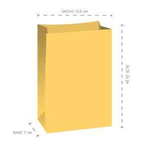 Bolsas cotillon MISMO color y/o dise&ntilde;os vs 12.5x7x24 cm. x 1000 u