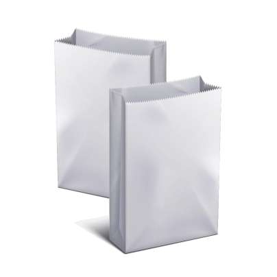 Bolsas cotillon blancas 12.5x7x24 cm x 1000 un.