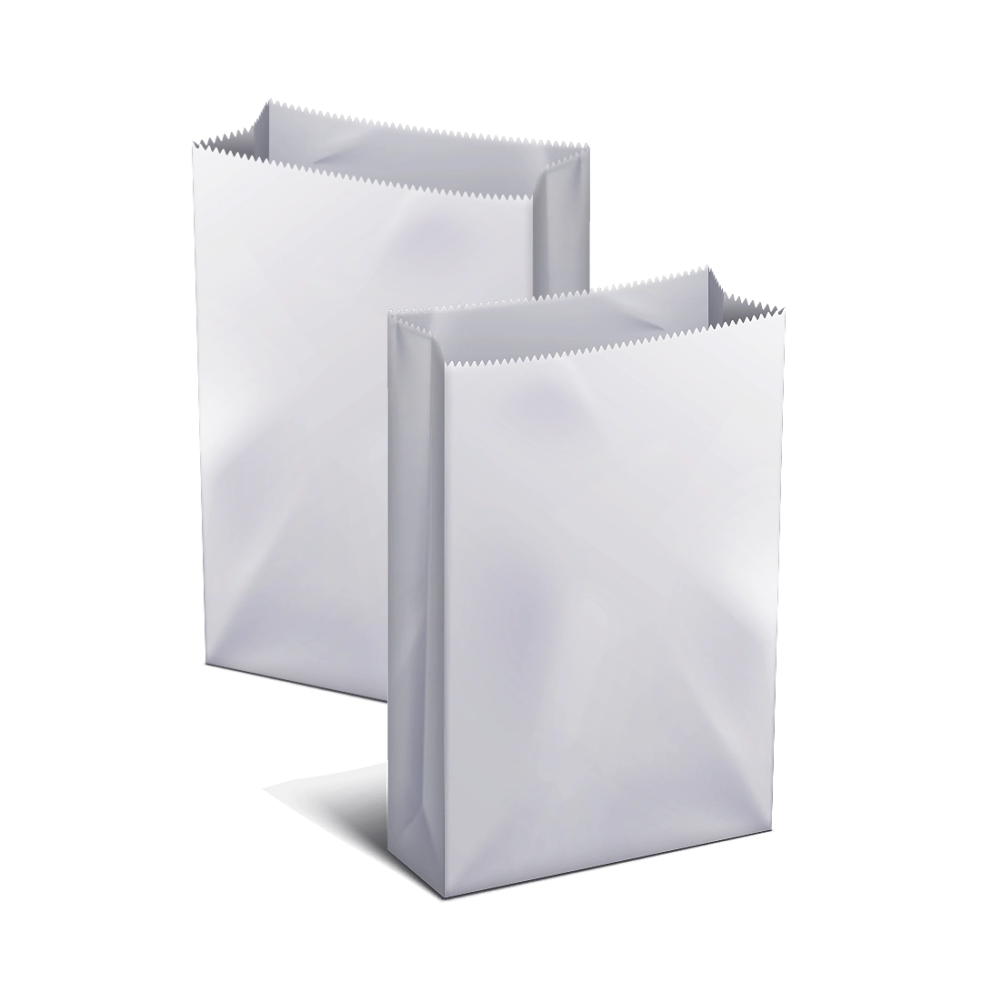 Bolsas cotillon blancas 12.5x7x24 cm x 50 un.