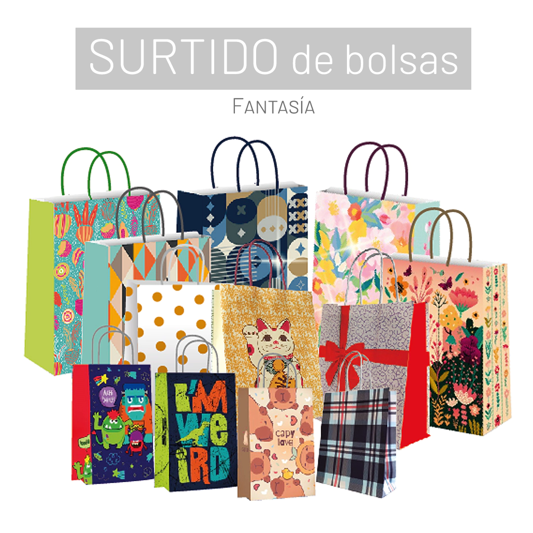 Bolsa FANTASIA 18x8x20 cm x 10u - SURTIDO
