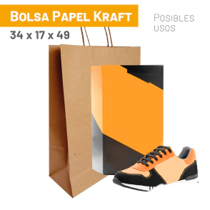 Bolsas Kraft 34x17x49 cm x 100 u
