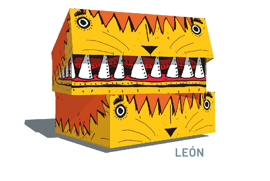 Cajas Archivo Legajo 12 IDEAS DE CARTOON Leon x 3 u.