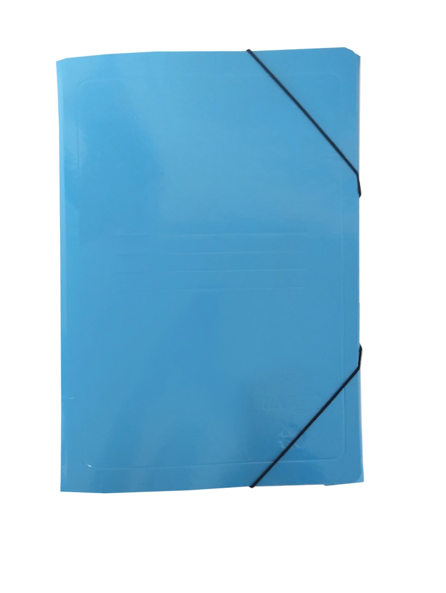 Carp 3 solap c/el�st simil presspan azul x 25u