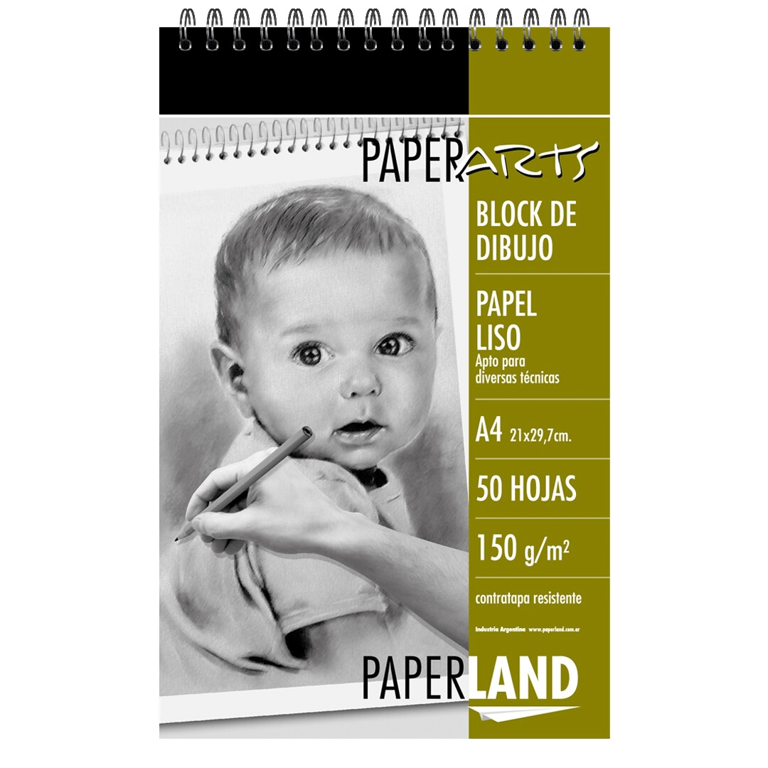 Block art�st liso c/espiral 150 gr x 50h A4 x6u