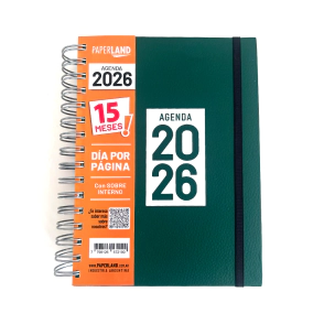 Agenda A5 - dia a dia - 15 meses - 204 hs c/sobre y el&aacute;stico x 12 un.