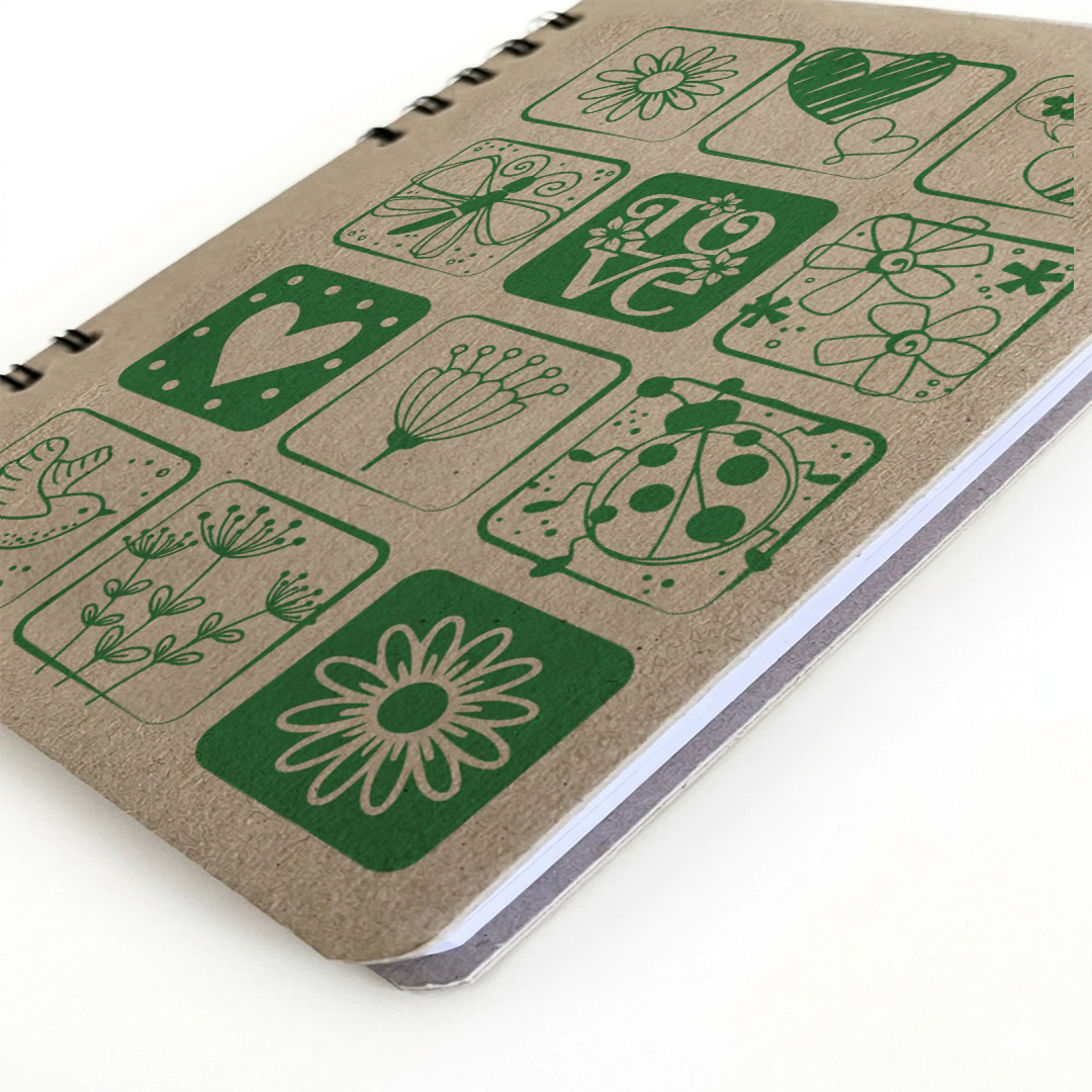 Anotador Ecologico A5 80 hs rayadas 80 gr. Naturaleza x 12 u.