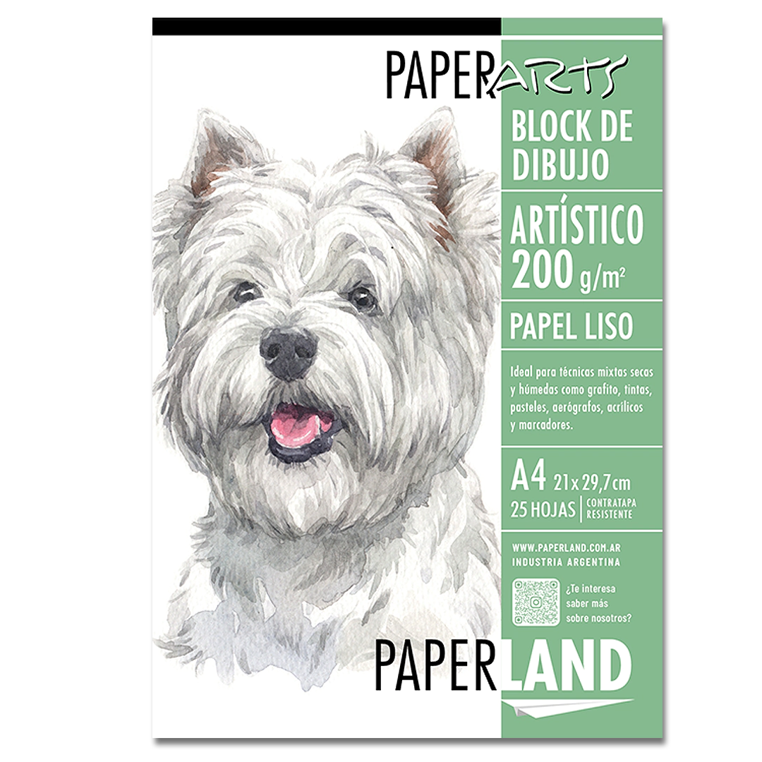 Block dibujo Art�stico 200 gr Liso - Emblocado x 25hs - A4 x 6 un