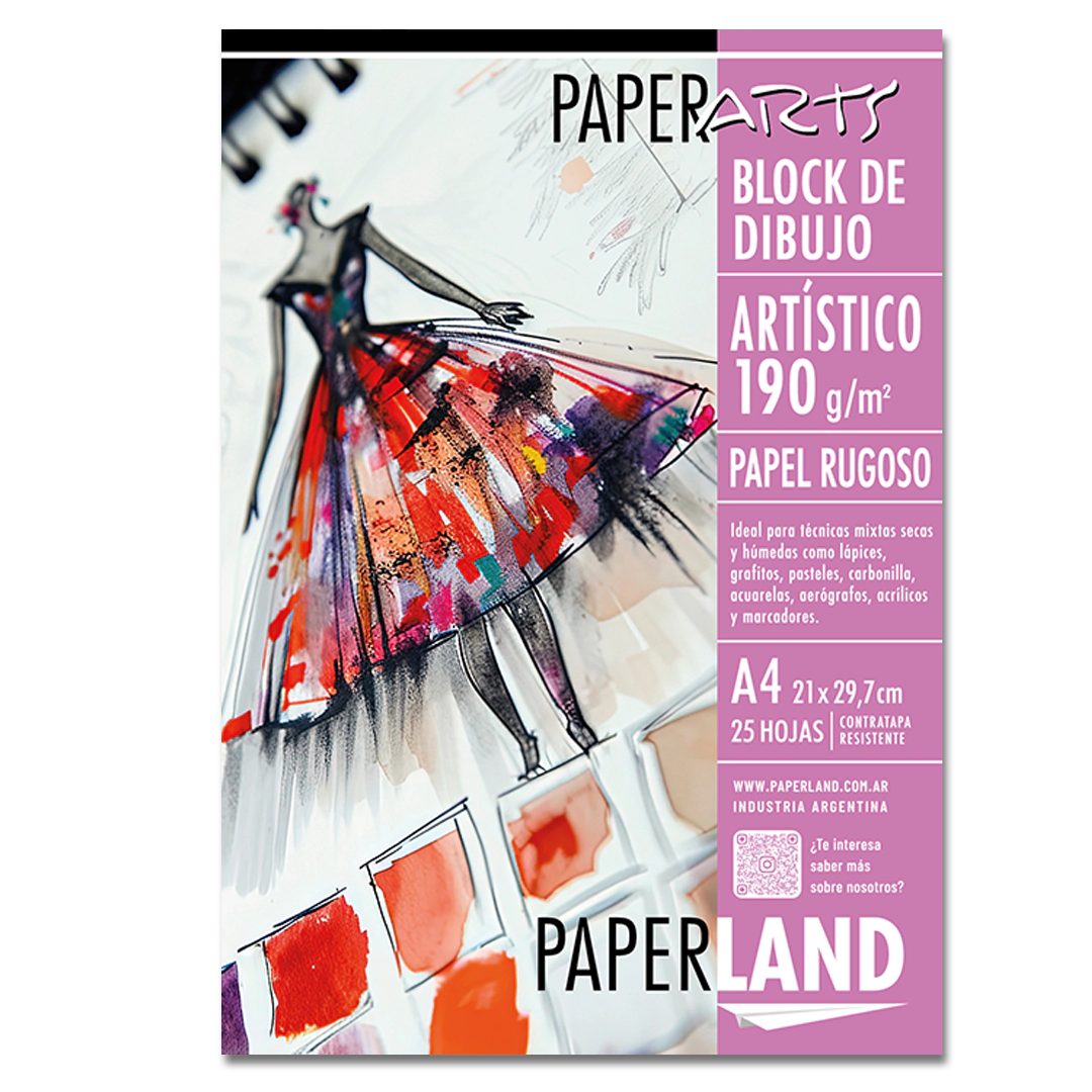 Block dibujo Art�stico 190 gr Rugoso - Emblocado x 25hs - A4 x 6 un