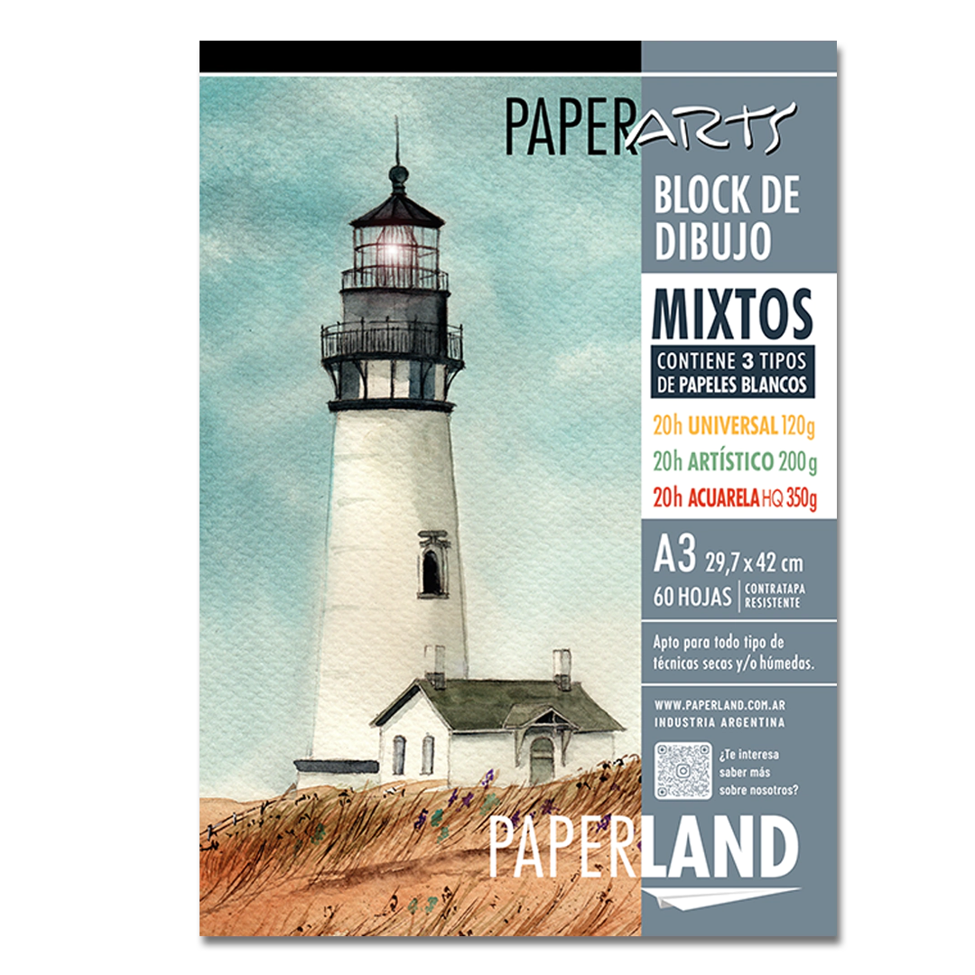 Block dib Mix 3 60 hs (Universal 120g / Artis 200g / Acua HQ 350g)  Embloc. A4 x 6 un.