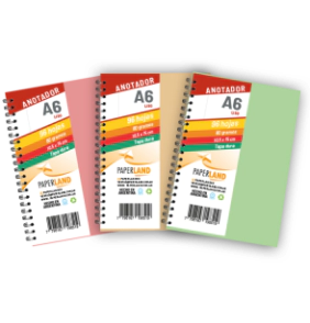 Anotadores/libretas A6 de Cart&oacute;n montado