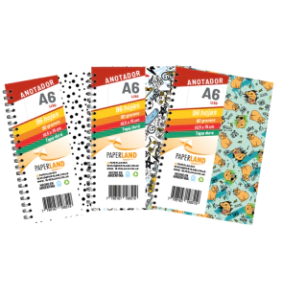 Anotadores/libretas A6 de Cart&oacute;n montado