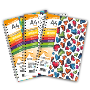 Cuadernos A4 de Cart&oacute;n montado 