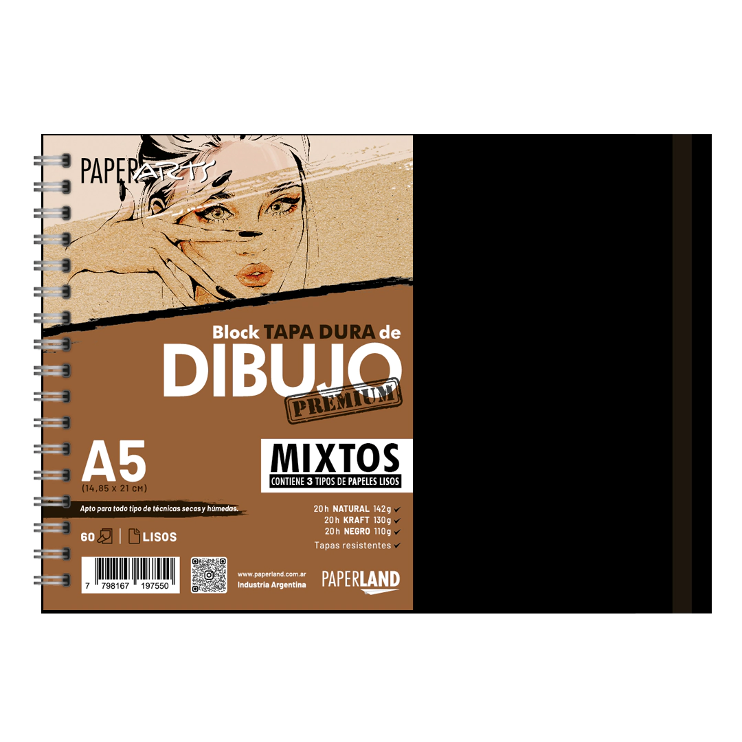 Block Mix 1 Premium TD (Nat142g, Kraft130g, Negro110g) 60 hs c/esp A5 x 4 un