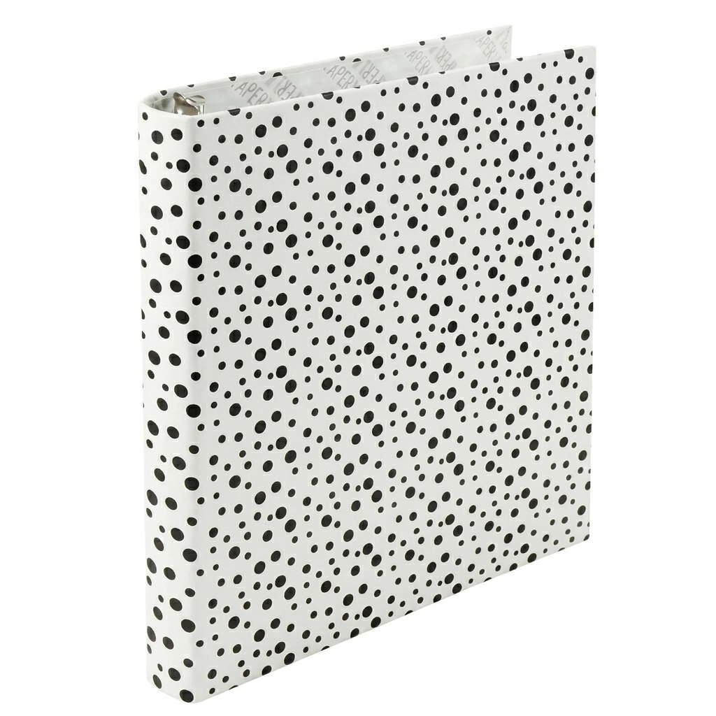 Carpeta A4 c/Anillos 2x40mm x 18u - PUNTOS NEGROS