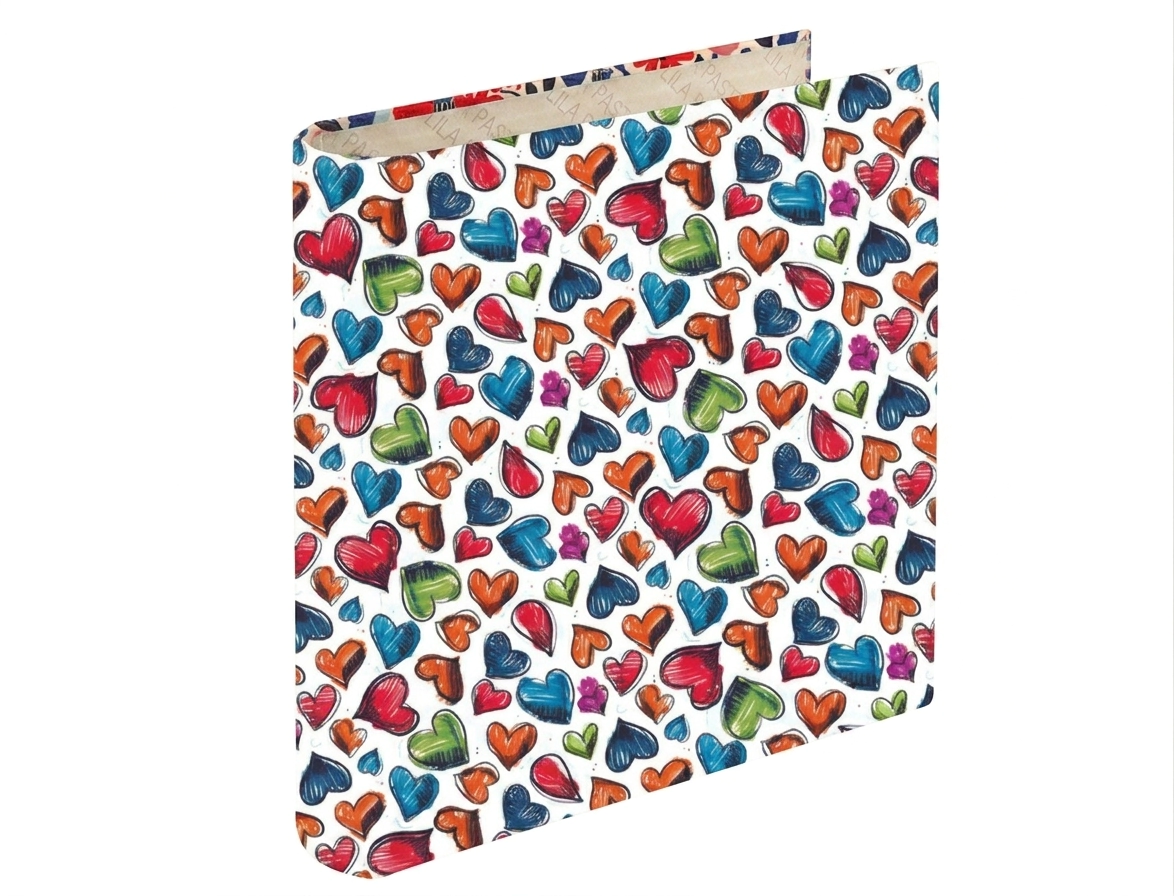 Carpeta A4 c/Anillos 2x40mm x 18u - CORAZONES