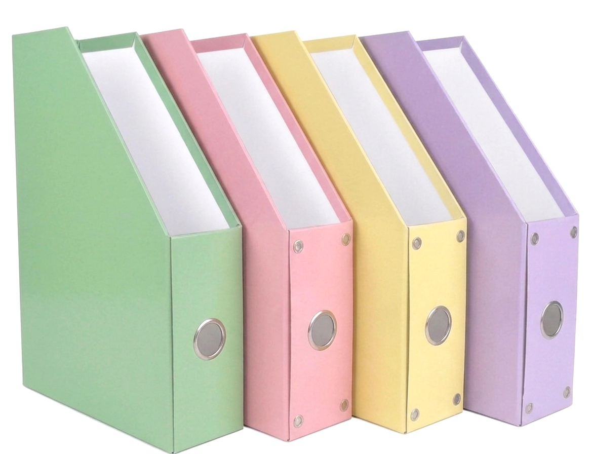 Revistero de cart�n montado x 30 u - SURTIDO PASTEL