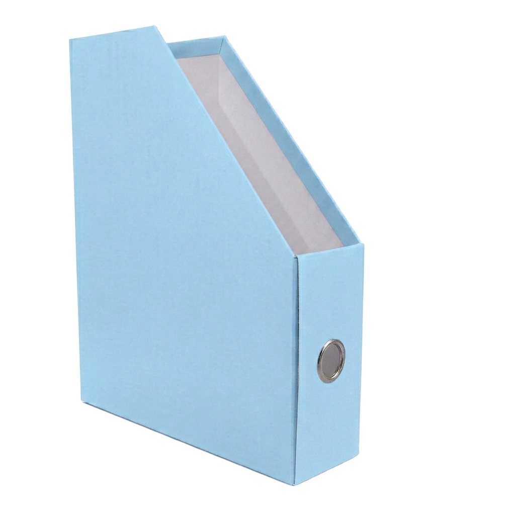 Revistero de cart�n montado x 30 u - CELESTE PASTEL