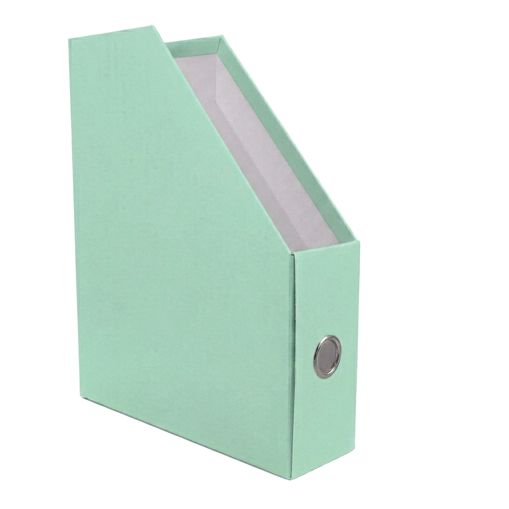 Revistero de cart�n montado x 30 u - VERDE PASTEL