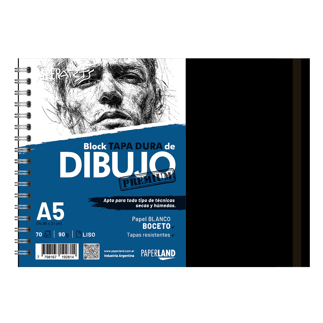 Block Boceto Premium TD 70hs pap blanco liso 90gr A5 x4u